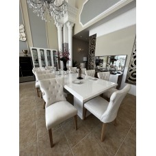 Dining Table 12 chairs + buffet in mirrors D949