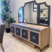 Classic 36D dining table, buffet with mirrors and 8 chairs