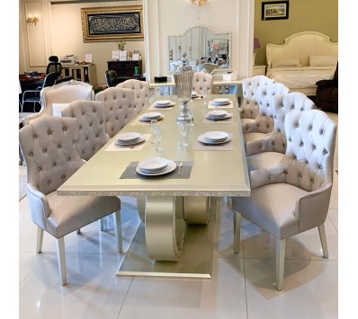 Dining table 4011 / 10 chairs + mirrored buffet