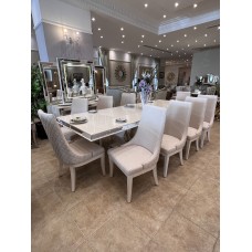 Modern dining table 1507 \ 10 chairs