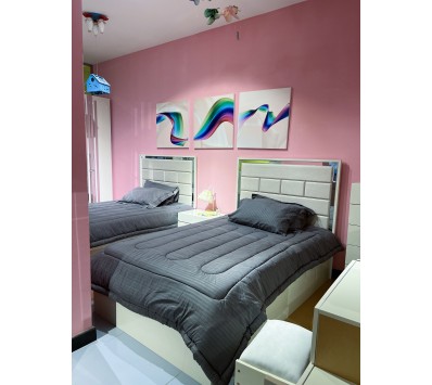 Modern single room - 2 beds - 6 pieces - D2004